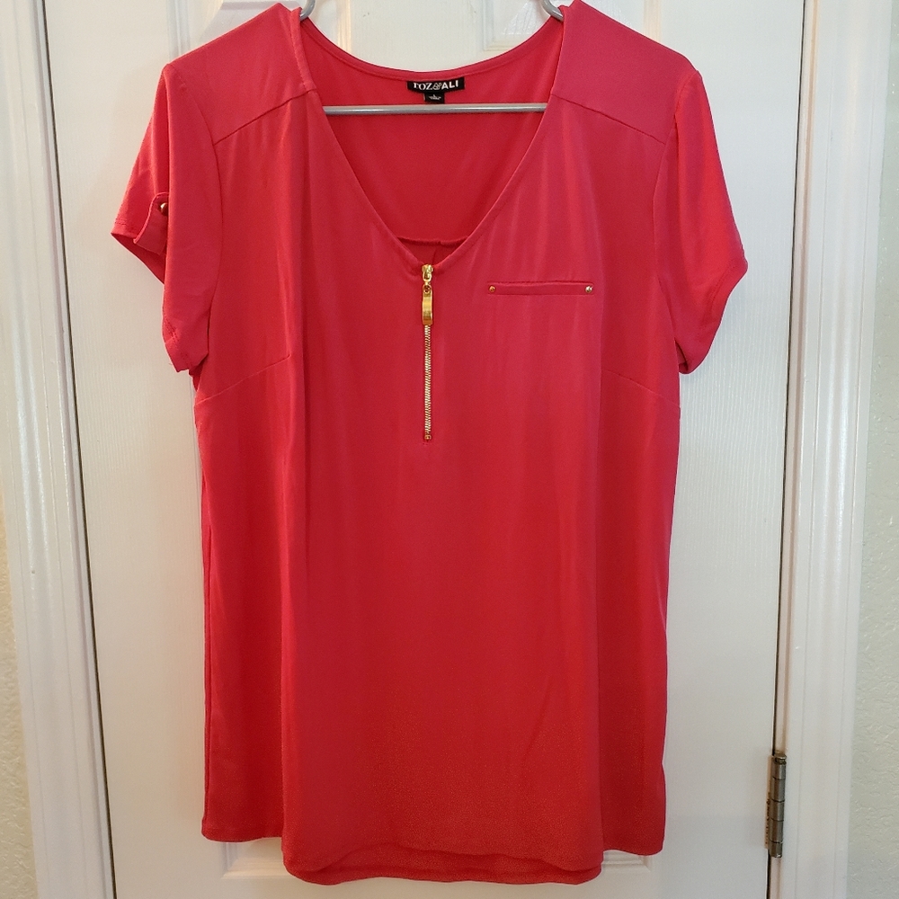 Roz&Ali Hot Pink Blouse